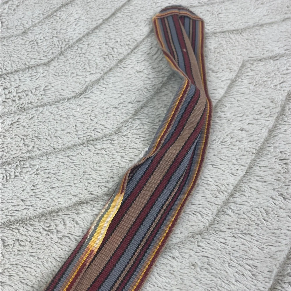 Vintage Wide Woven Belt Horizontal Striped